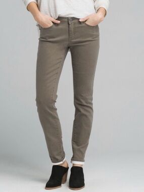 prAna Kayla Mid-Rise Stretch Denim Jeans Dark Mud Sz 12